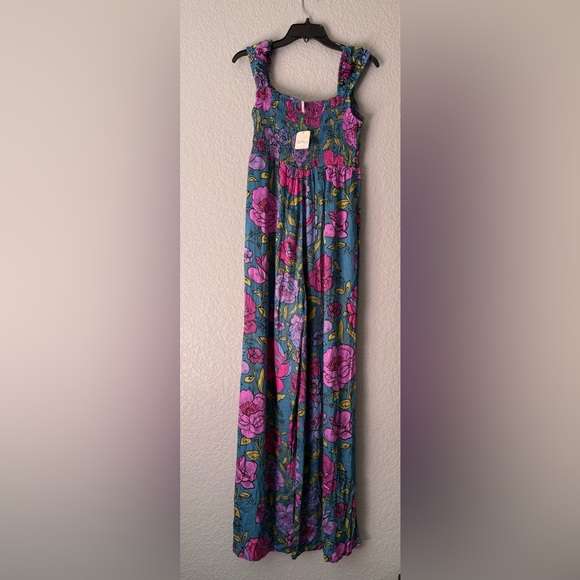 Free People Rolling Hills Jumpsuit Bluebell Combo OB1617140 NWT Size M - Picture 6 of 13